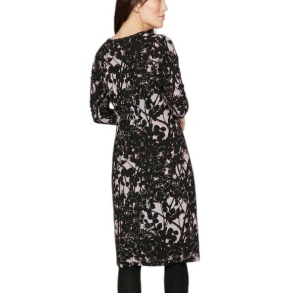 Thought black and purple temperance bamboo midi dress size 12 BNWT - Picture 3 of 5